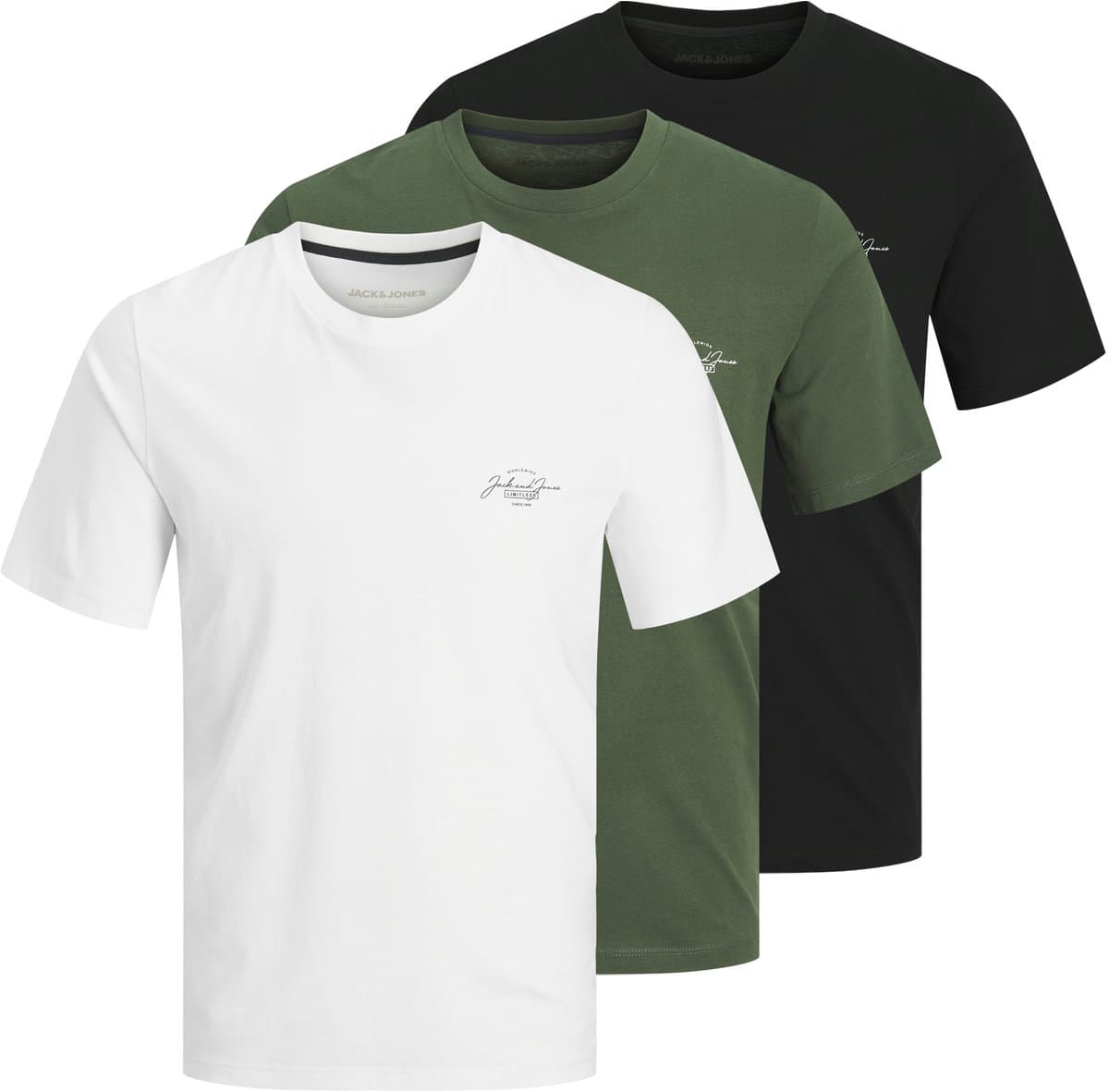 JACK&JONES - JJFERRIS TEE SS CREW NECK 3PK MP Heren T-shirt (EAN: 5715610724110): Wat horen we allemaal