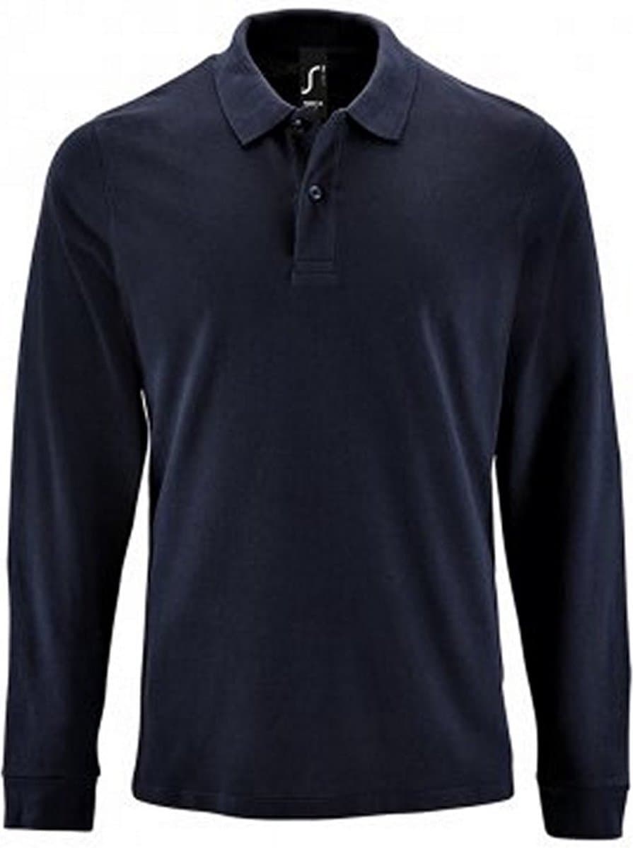 SOLS Heren Perfecte Lange Mouw Pique Polo Shirt (Franse marine) (EAN: 5057819203776)