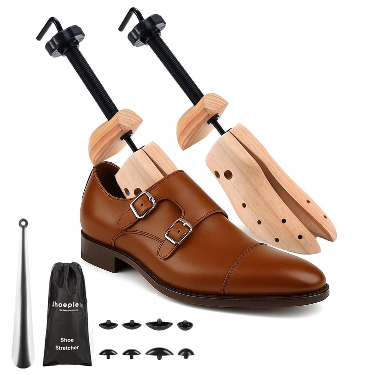 Shoeple Houten Schoenoprekker(2 stuks) Premium - Maat 35 t/m 40 - Schoenspanner Verstelbaar - Schoenvormer (EAN: 8720168423979)
