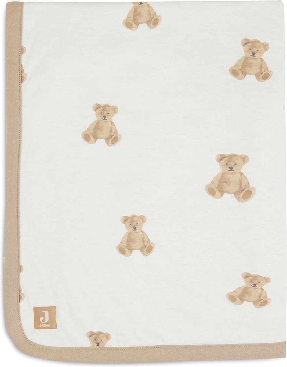 Jollein Baby Deken Wieg Jersey 75x100cm - Teddy Bear (EAN: 8717329370050)