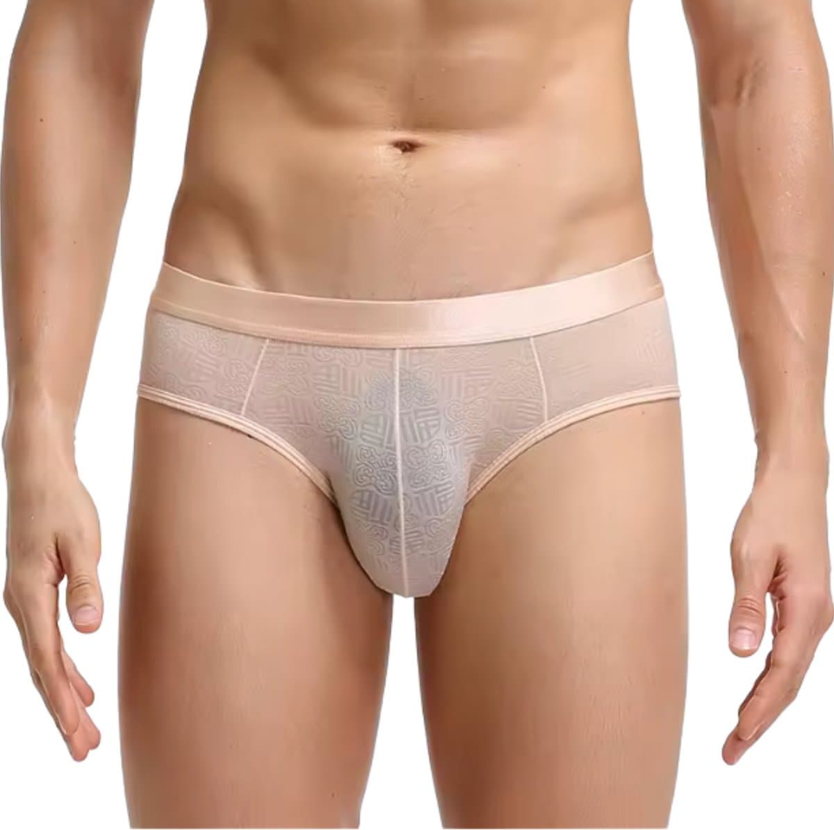 Heren Slip Transparant - Slip Doorzichtig Lichtroze / Nude - Sexy Mesh Design - Mannen Onderbroek - Lingerie Voor Mannen - Ondergoed Maat M (EAN: 8785290592382): Een andere soort post dan jullie gewend zijn 😂