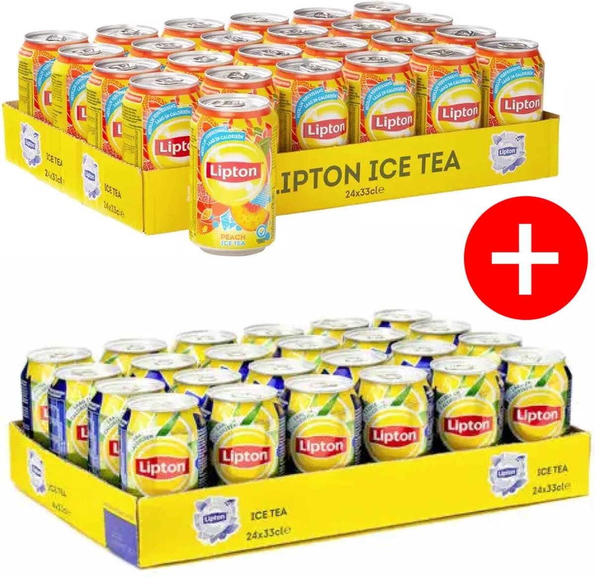 Lipton ice tea sparkling + peach mix tray - 48 x 330ml (EAN: 7434235214261)