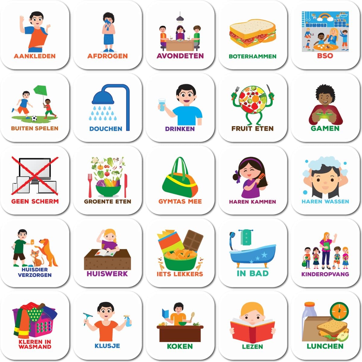Smarfer - Magnetische pictogrammen voor weekplanner - 50 stuks - Planbord kind - Binneneditie (EAN: 8720174817281)
