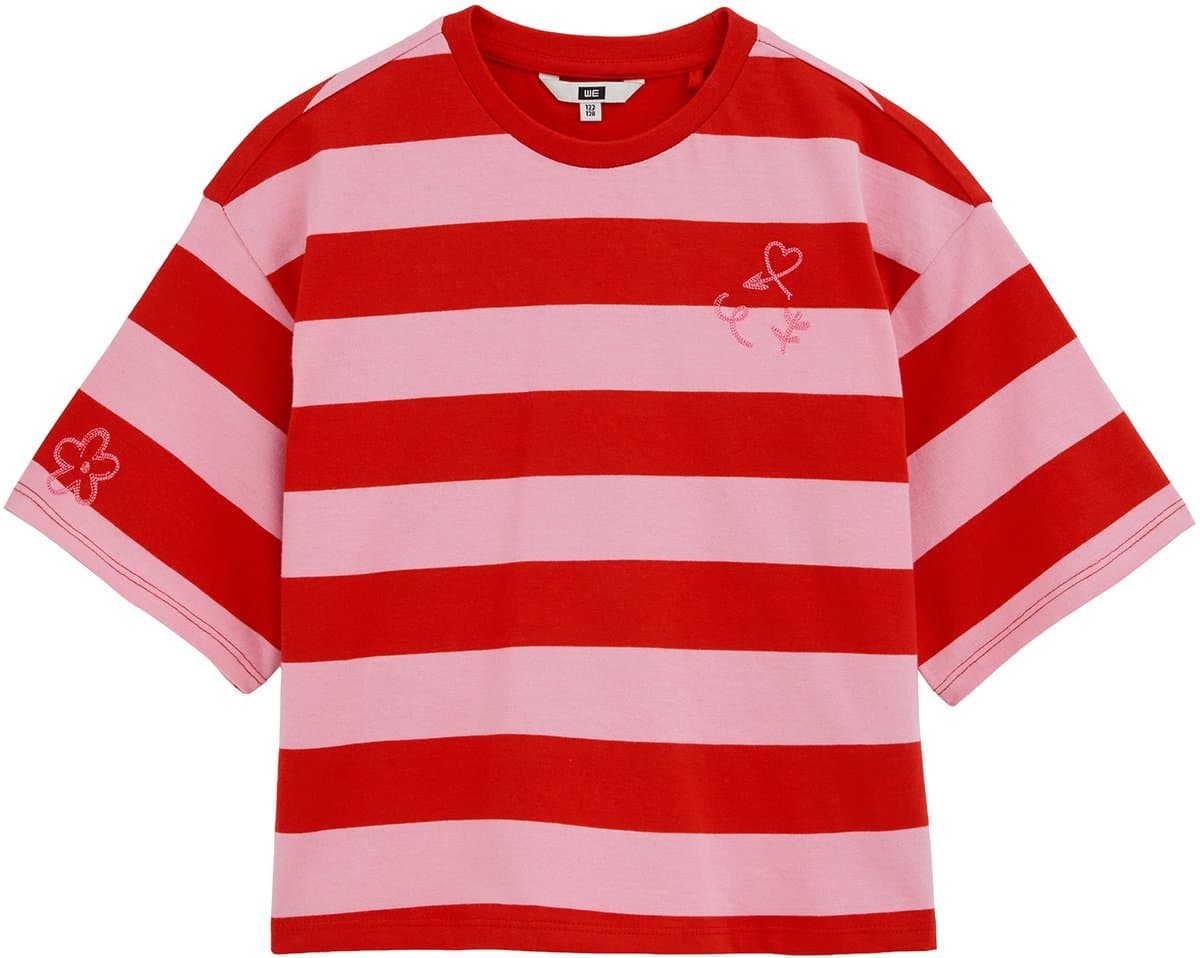 WE Fashion Meisjes -shirt met streep (EAN: 8721128761889)