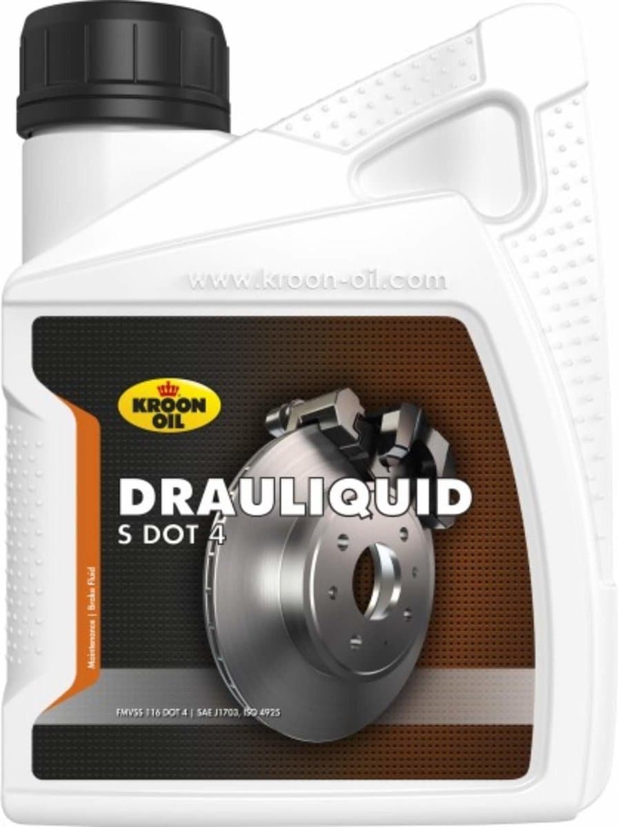 Kroon-Oil Drauliquid-S DOT 4 - Synthetische Remvloeistof - 500ml - Helder (EAN: 8710128356638): **Wat maakt deze remvloeistof bijzonder**