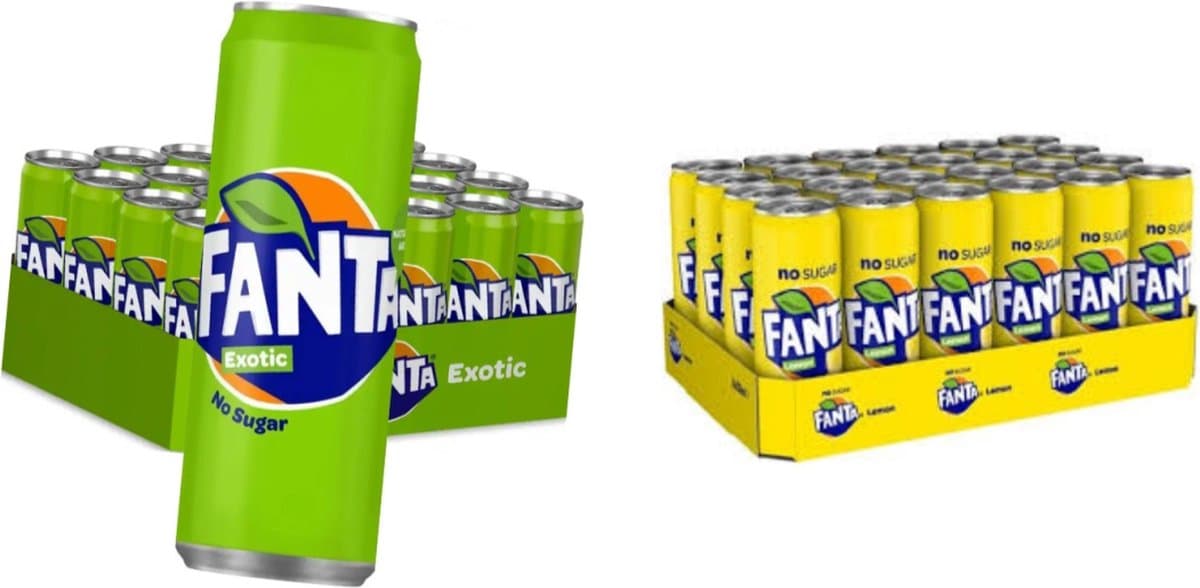 Fanta Lemon Zero & Fanta Exotic Zero 48x 330 ml (EAN: 8721139460030)
