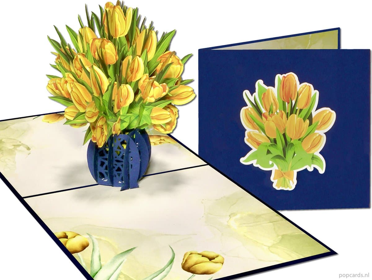 Popcards popupkaarten – Verjaardagskaart Lente Bloemen Tulp Bos Tulpen Holland Nederland Vriendschap Felicitatie Beterschap Tulpenbos pop-up kaart 3D wenskaart (EAN: 8785253683164): 🌸 Wat maakt deze kaart zo speciaal