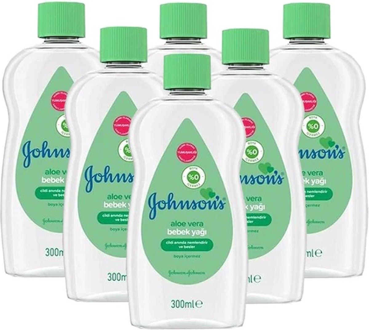 Johnsons's Baby - Baby huidverzorging - Baby Olie - Aloe Vera - 300ml x 6 (EAN: 8711728000006)