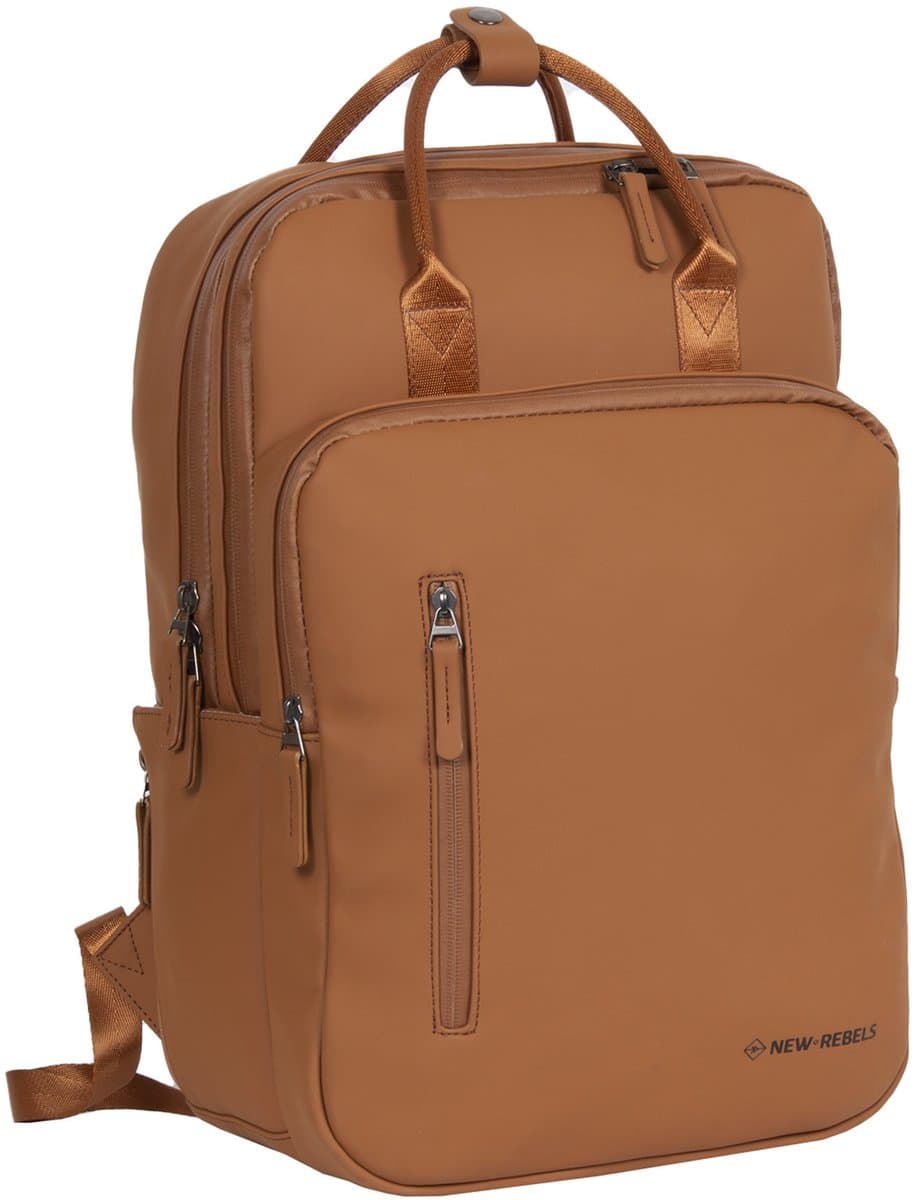 New Rebels William Milwaukee Cognac 20L Rugzak Waterafstotend Laptop 15.6 (EAN: 8720629078915)
