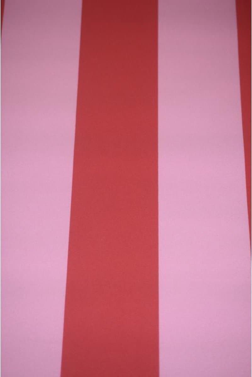 Dutch Wallcoverings Vliesbehang - Kinderbehang - Streep - Roze/Rood (EAN: 8711912286841): Waarom strepen altijd een goed idee zijn 🎨