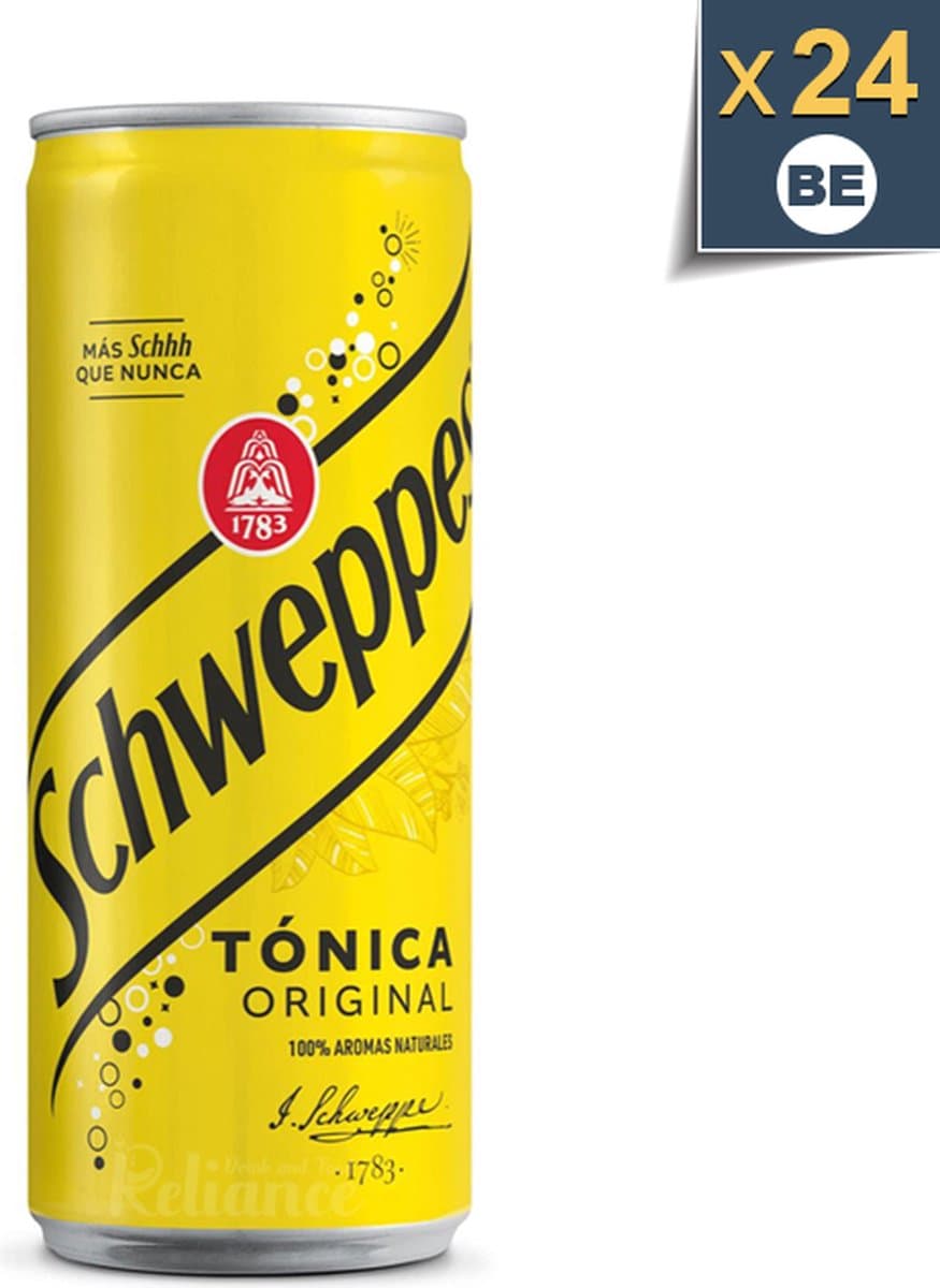 Schweppes Indian Tonic - 24x33cl - frisdrank Tonic - 1 tray van 24 stuks (EAN: 5410221107245)