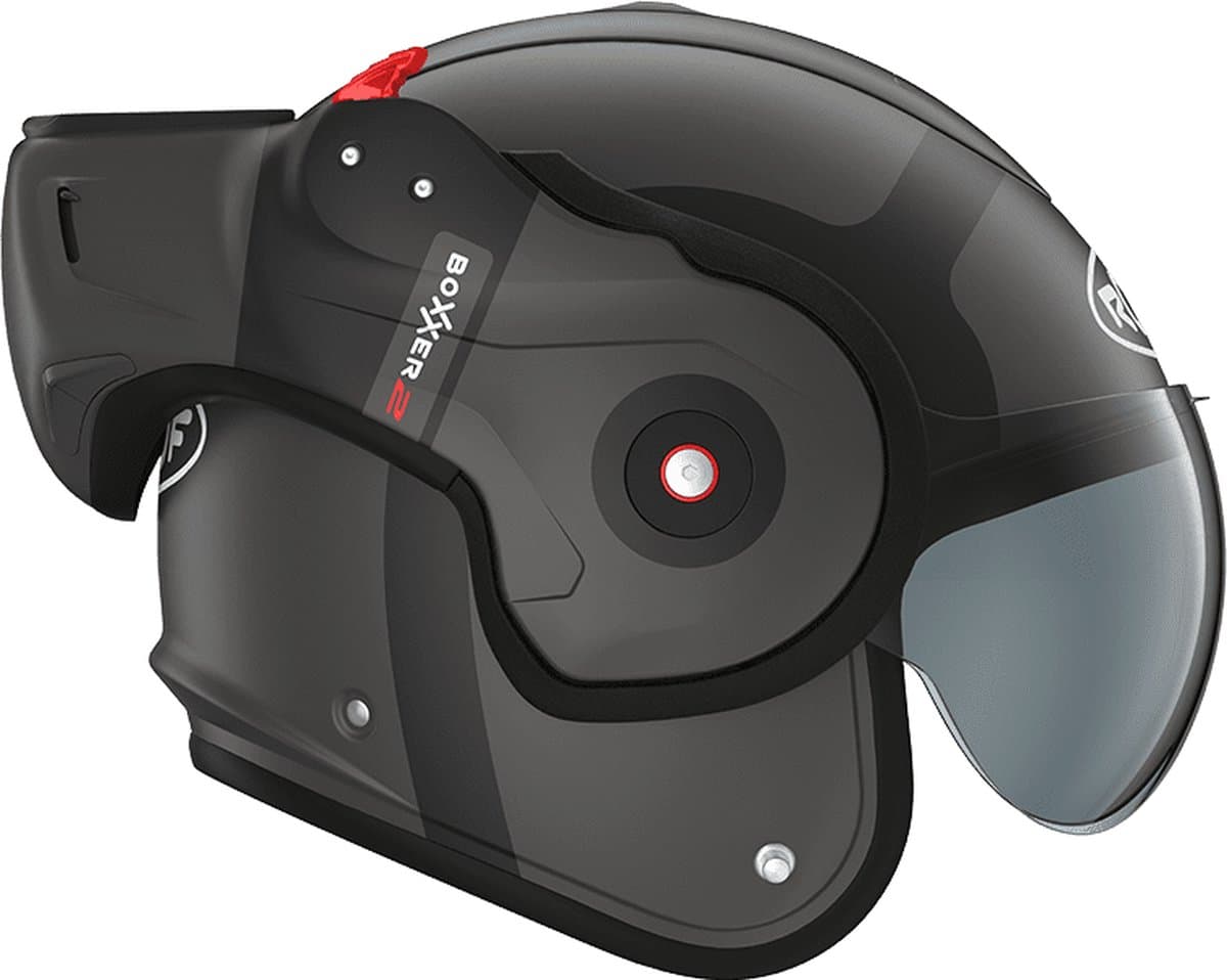ROOF - RO9 BOXXER 2 BOND MATT TITAN - BLACK - Maat SM - Systeemhelmen - Scooter helm - Motorhelm - Zwart - ECE 22.06 goedgekeurd - Scooterhelmen mannen en vrouwen. (EAN: 3662305016970)