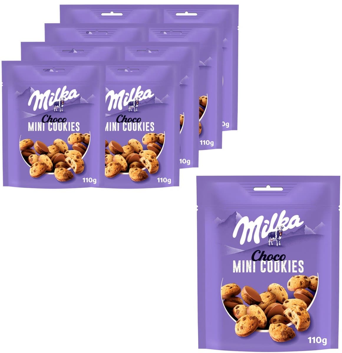Milka Mini Cookies 8 Stazakken x 110g - Zakken - Koeken om uit te delen en snack - Chocoladekoeken - Mini (EAN: 7622201137038): Waarom ik meteen aan deze koekjes dacht