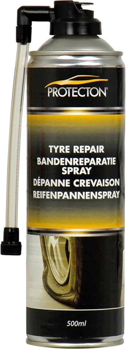 Protecton Bandenreparatie Spray 500ml – Directe Reparatie – Eenvoudig in Gebruik – Voor Noodsituaties – Geschikt voor Auto & Motor (EAN: 8711293463763)