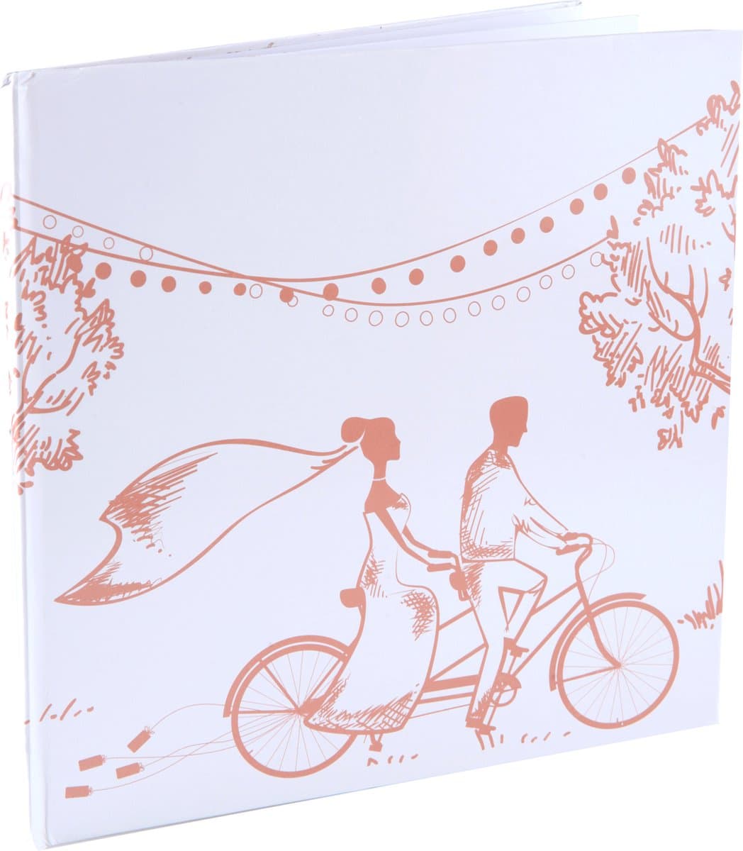 Santex gastenboek/receptieboek Bruidspaar - Bruiloft - wit/roze - 24 x 24 cm - just married (EAN: 3660380046912): **📚 Ontwerp & Praktischheid Wit, Roze & 24x24 cm – Net Zoals Gepind!**