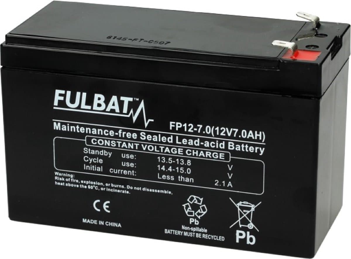 Fulbat Accu Fulbat FP 12-7 Gel VRLA 12V 7Ah (EAN: 3564095900289): **Waarom deze accu**