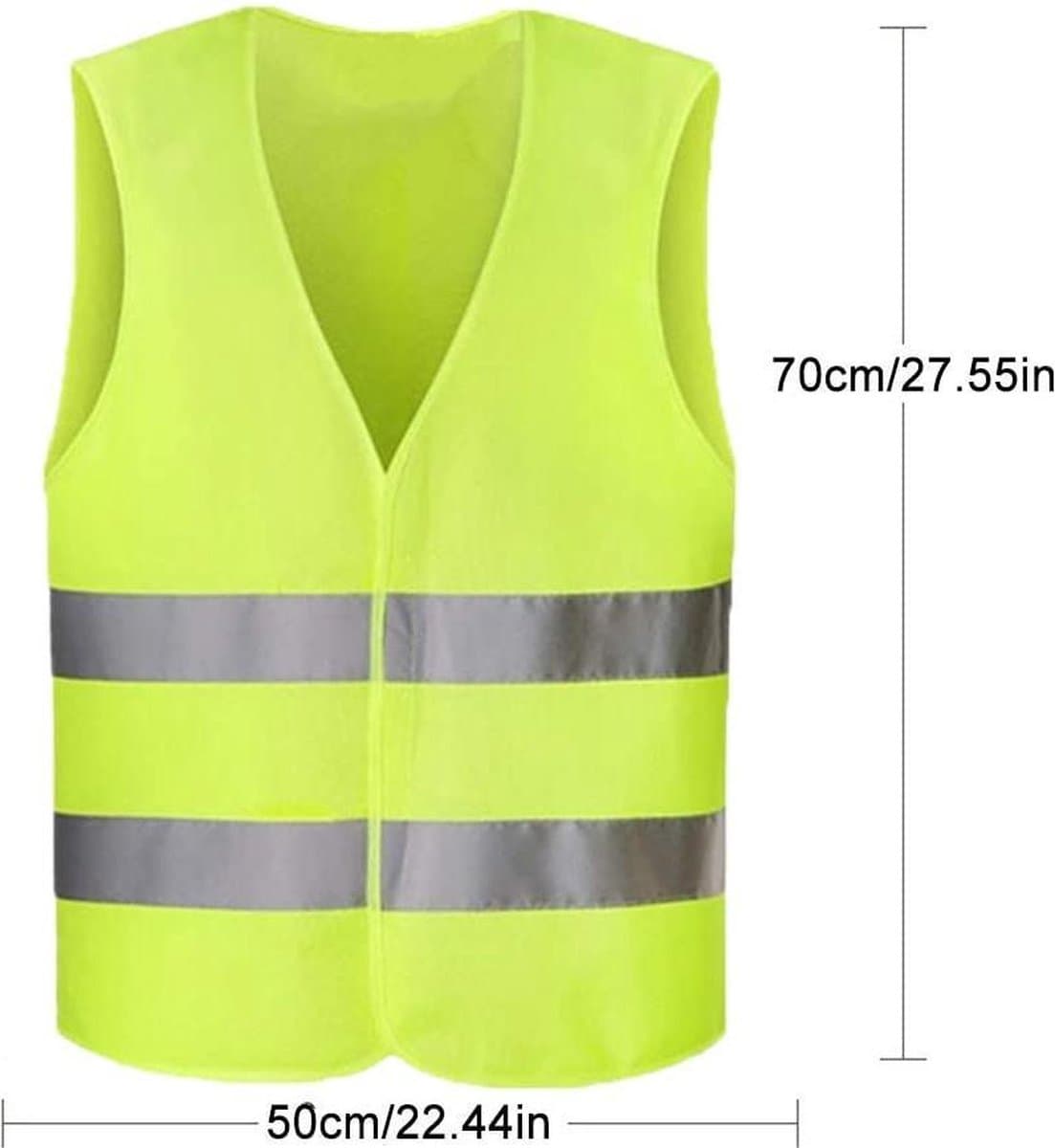 2x Veiligheidshesje voor Volwassenen - Veiligheidsvest - Auto - Geel (EAN: 8720254168524)