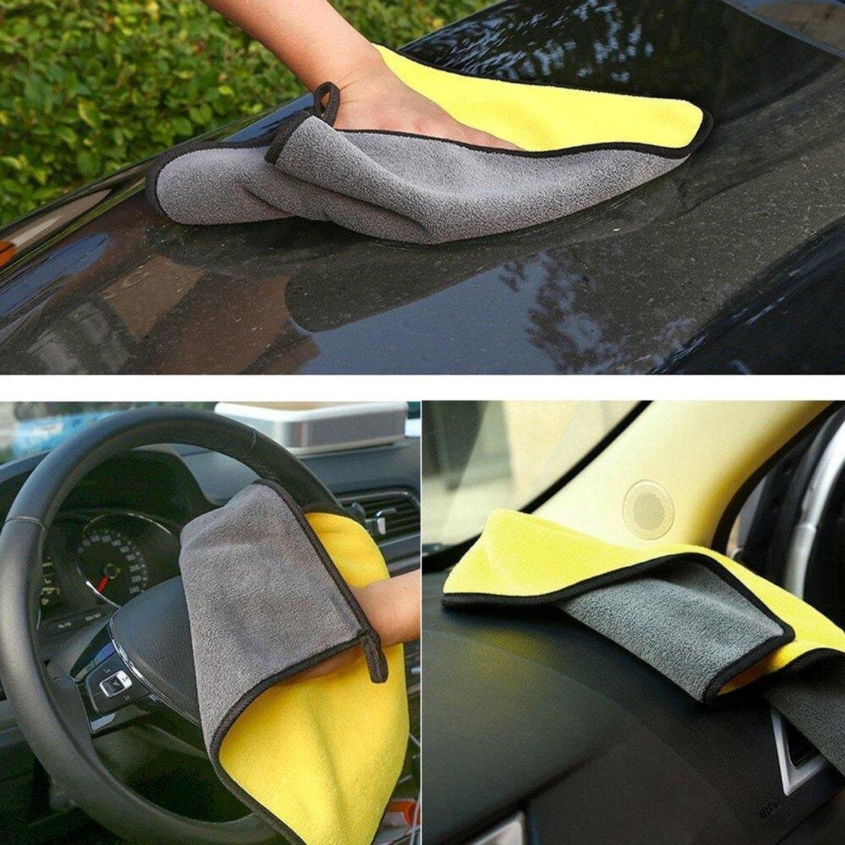 Auto droogdoek - Autodroogdoek - Micro Fiber doek - Verbluffend Resultaat - Microvezeldoeken - Reinigingsdoekjes - 1 Stuks - Raamdoeken – Duurzaam – 30x30 cm - geel/grijs (EAN: 9501368375119): Waarom dit een game-changer is