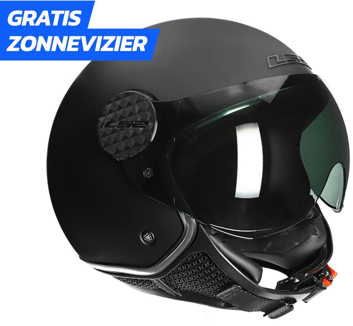 LS2 Sphere Lux - Jethelm - Scooterhelm Vespa - Mat Zwart - Maat XS - ECE Gekeurd (EAN: 6934432844854): **Een helm met karakter**