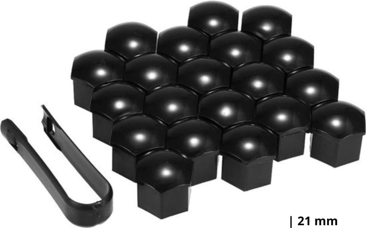 Knaak Wielmoerkapjes 21 mm - Zwart Glans - Set van 20 Stuks - Inclusief Verwijdertool - Universeel (EAN: 8720301324514): **Een Update voor je Wielventilatie 😲**