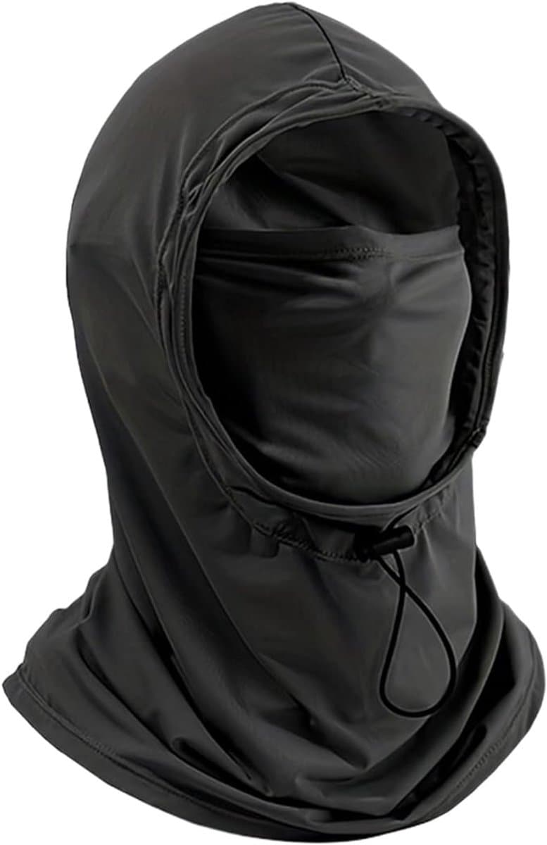 Sun Protection Mask | Sun Protection Hat Cooling Quick Drying Breathable Anti-UV Ice Silk Sunscreen Face Cover Outdoor Neck Protector,zwart (EAN: 0766634731313)