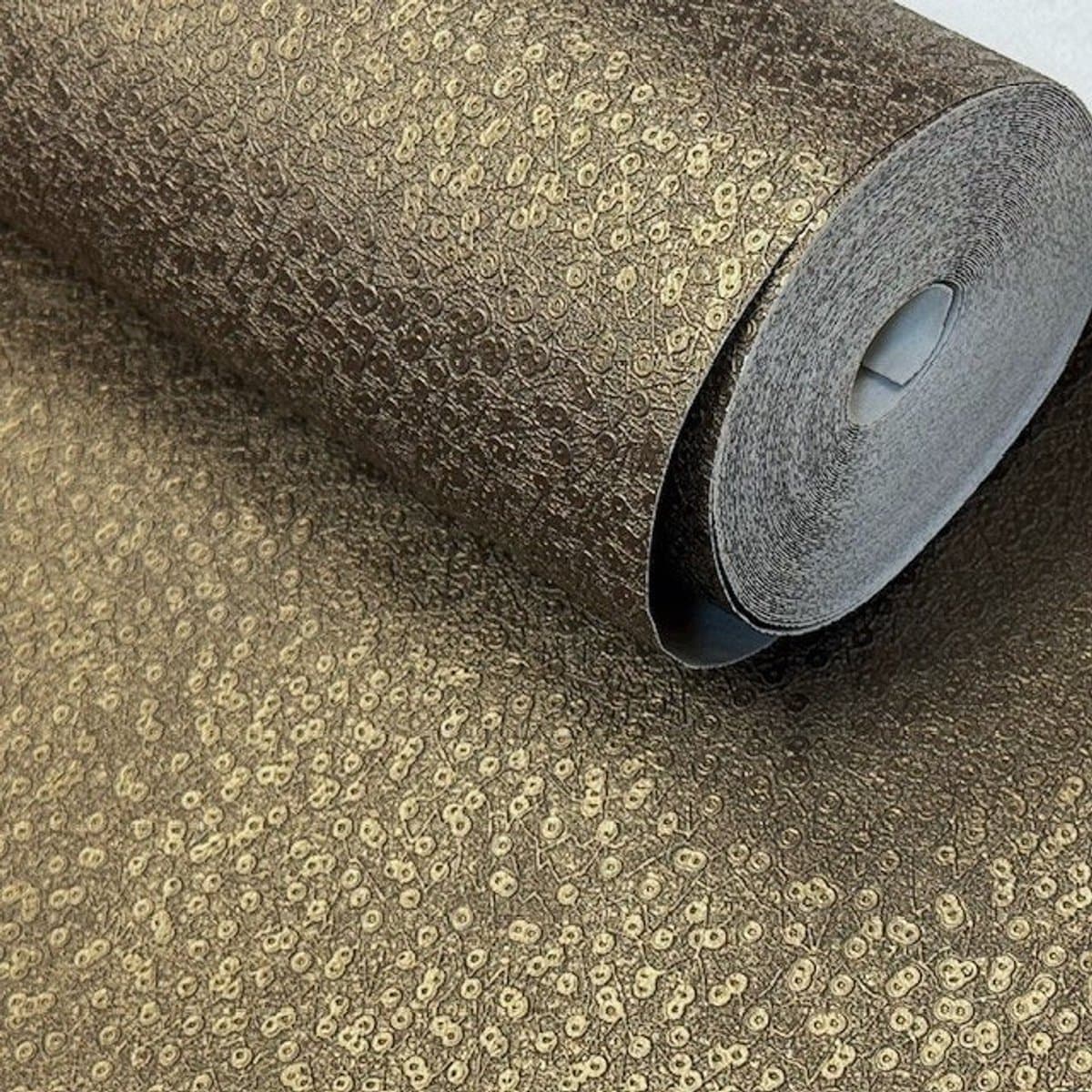 Rasch 422078 Goud Lederlook Behang – Vliesbehang met Structuur en Reliëf – Duurzaam & Afwasbaar (EAN: 4000441422078): Gouden muren Is dat niet té