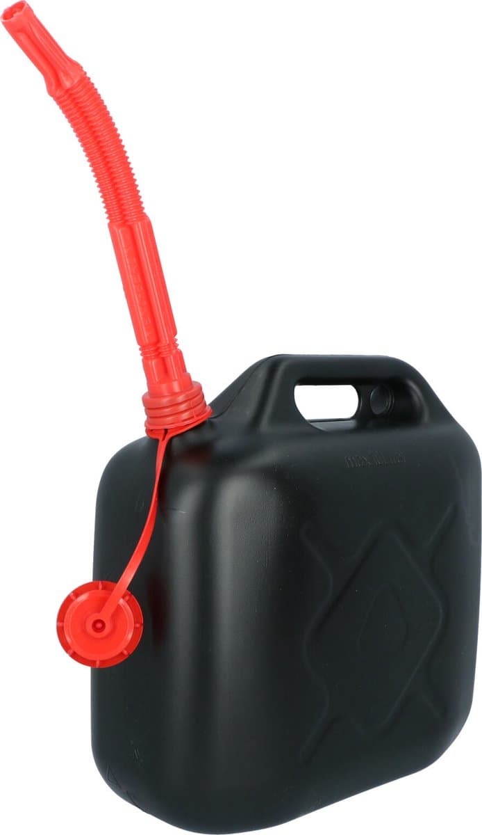 Carpoint Benzinekan 10 Liter - Jerrycan met UN-Keurmerk - Makkelijk vulbaar - Flexibele schenktuit & schroefdop Inclusief schenktuit – Lekvrij & veilig (EAN: 8711293386970)