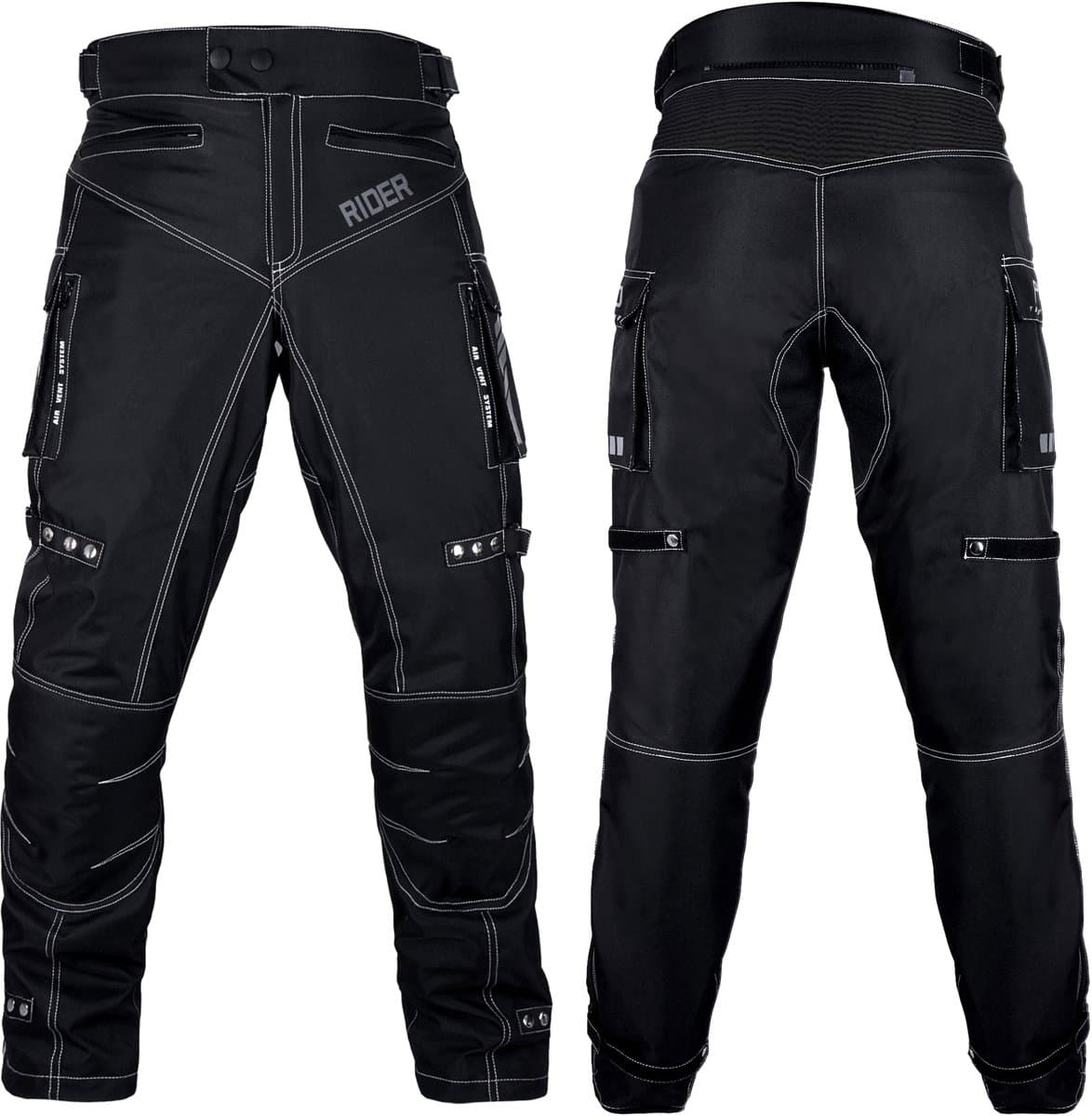 Motorbroek voor heren Dual Sport Motocross Motorbroek Rijden Overbroek Enduro Adventure Touring Waterproof CE Armored All-Weather - (Waist 30''- 32'' Length 32'') - Motorcycle Pants Riding Overpants Enduro Waterproof CE Armored All-Weather (EAN: 8...