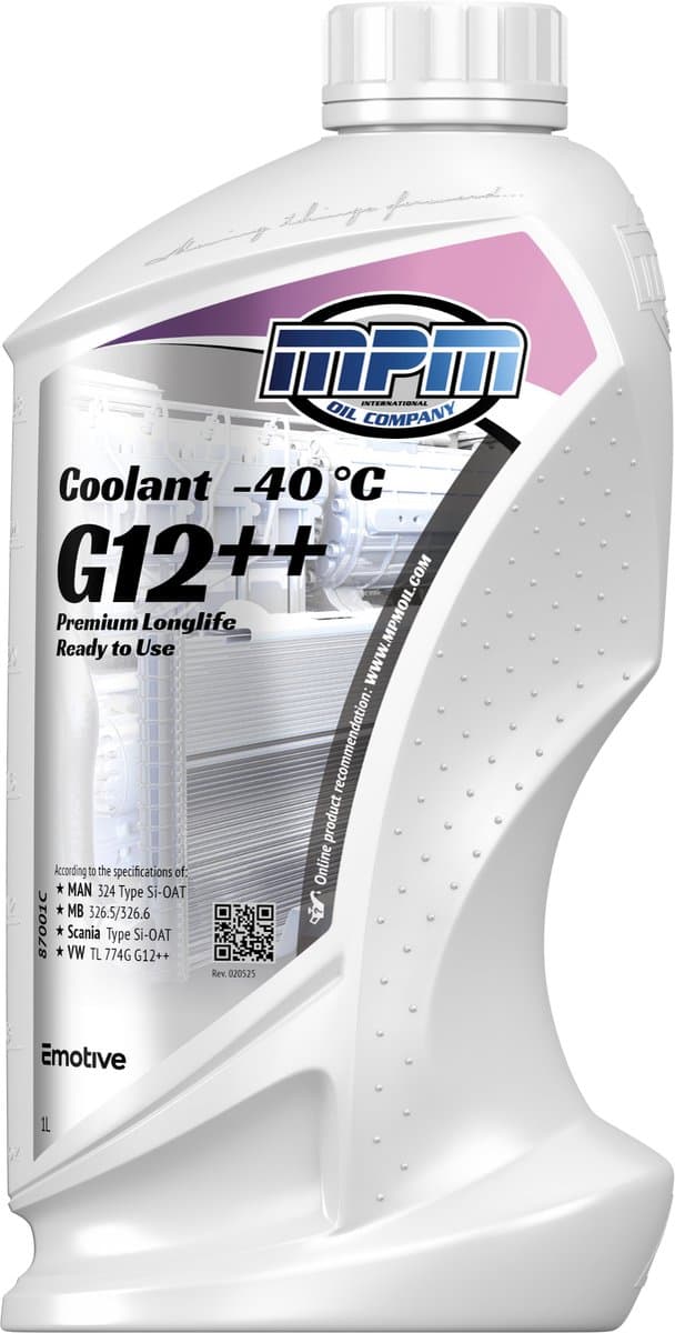 MPM Koelvloeistof -40 graden G12++ - 1 liter (EAN: 8714293870029)