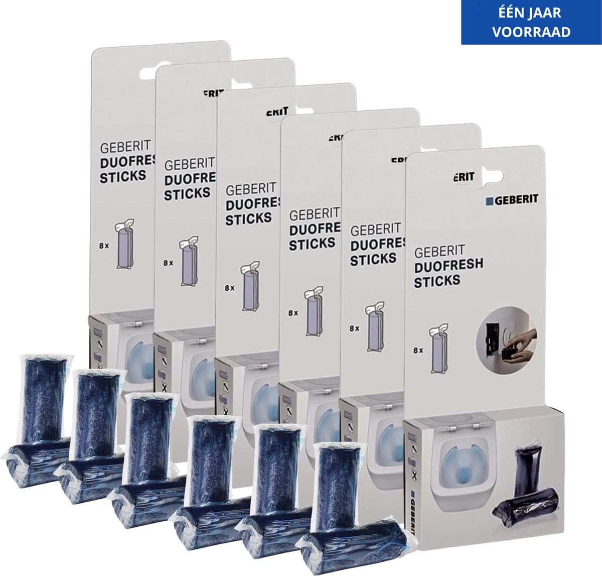 Geberit DuoFresh Sticks Toiletblok - 48 stuks - Voordeelverpakking (één jaar voorraad) (EAN: 8720869009397): Wat zijn die DuoFresh sticks nou eigenlijk 🤔