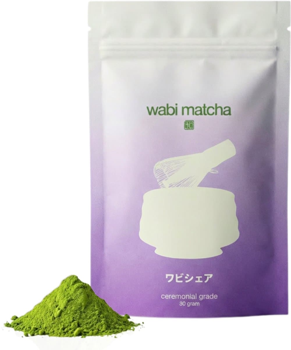 Wabi Matcha Ceremonial Grade poeder - uit Uji Japan - 30 gram (EAN: 8721325364258)