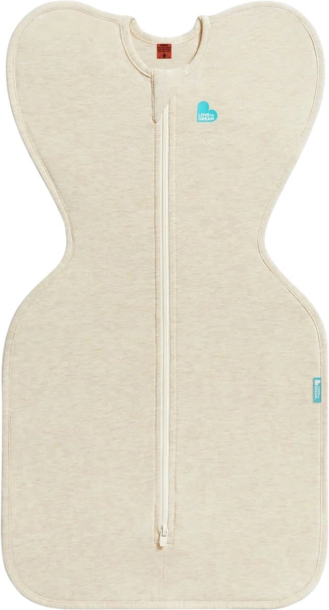 Love to Dream™ Babyslaapzak Swaddle Up™ - Inbakeren - Baby 0-3 maanden - 3.5-6 kg - All season - Oatmeal (EAN: 9343443210386): **Eerste indruk en comfort**