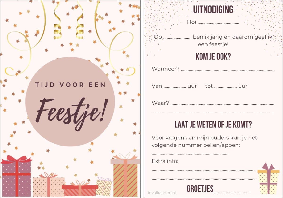 Uitnodiging kinderfeestje | 12 stuks | uitnodigingskaarten | uitnodiging verjaardag | uitnodiging feest | uitnodiging kinderfeestje jongen | uitnodiging kinderfeestje meisje | uitnodiging feestje (EAN: 8720648142338): 📦 Wat zit er in de doos