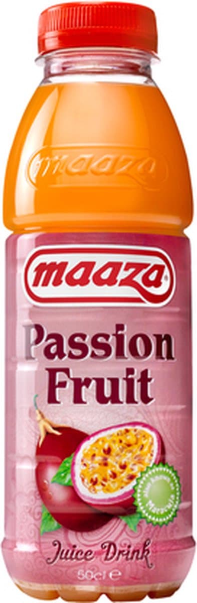 Maaza | Passion Fruit | Pet | 12 x 0.5 liter (EAN: 8718226328816): Klein flesje, groot plezier