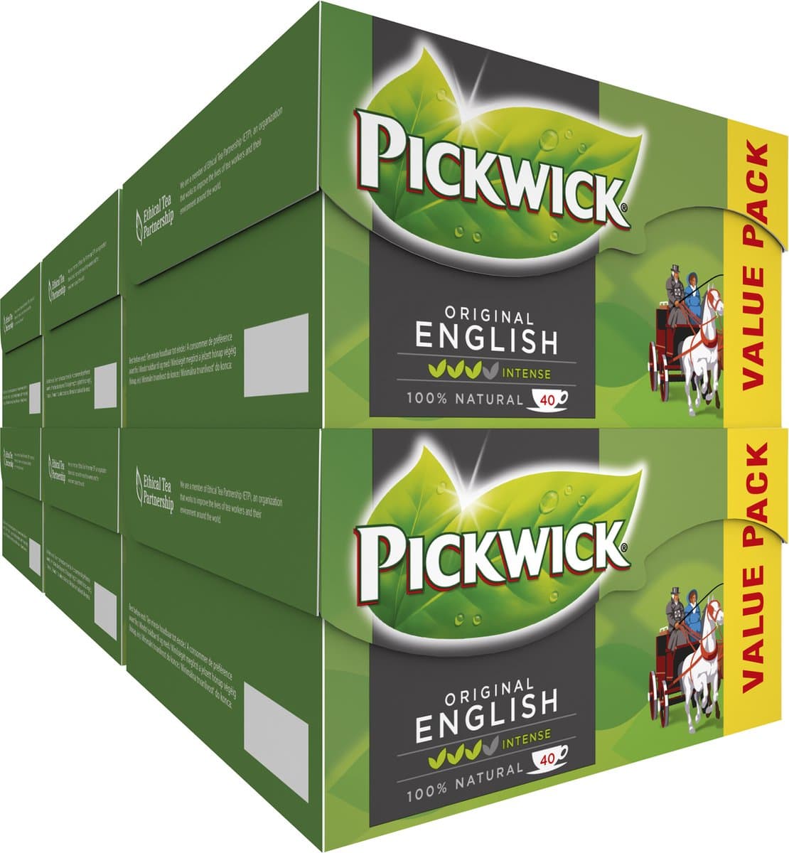 Pickwick English Zwarte Thee - Extra grote verpakking 6 x 40 theezakjes (EAN: 8711000357194)