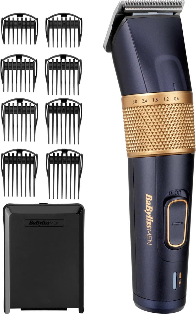 BaByliss Lithium Power Pro Tondeuse Mannen E986E - 45 lengte instellingen - 160 min draadloos gebruik - Trimmer voor Hoofd & Baard - 8 opzetkammen - Haartrimmer Mannen (EAN: 3030050154870): Van 'noodoplossing' naar een vaste routine