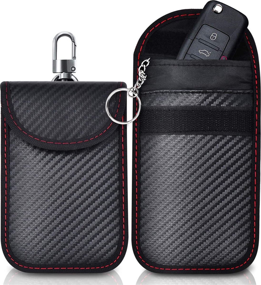 beschermhoes autosleutel carbon - Anti-diefstal voor auto’s & motoren met sleutel koort - RFID Sleutel bevestiging Zwart (EAN: 8720627800747): **Wat is deze Beschermhoes eigenlijk**