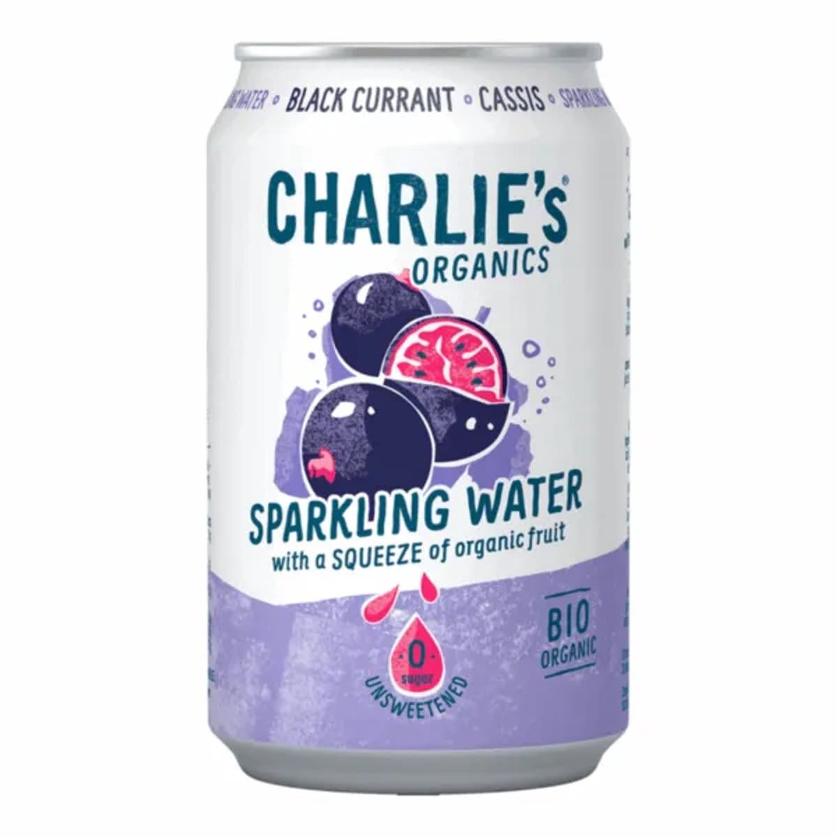 Charlieâ€™s Organic Sparkling Cassis Bio (12x 33cl) (EAN: 8718858612109)