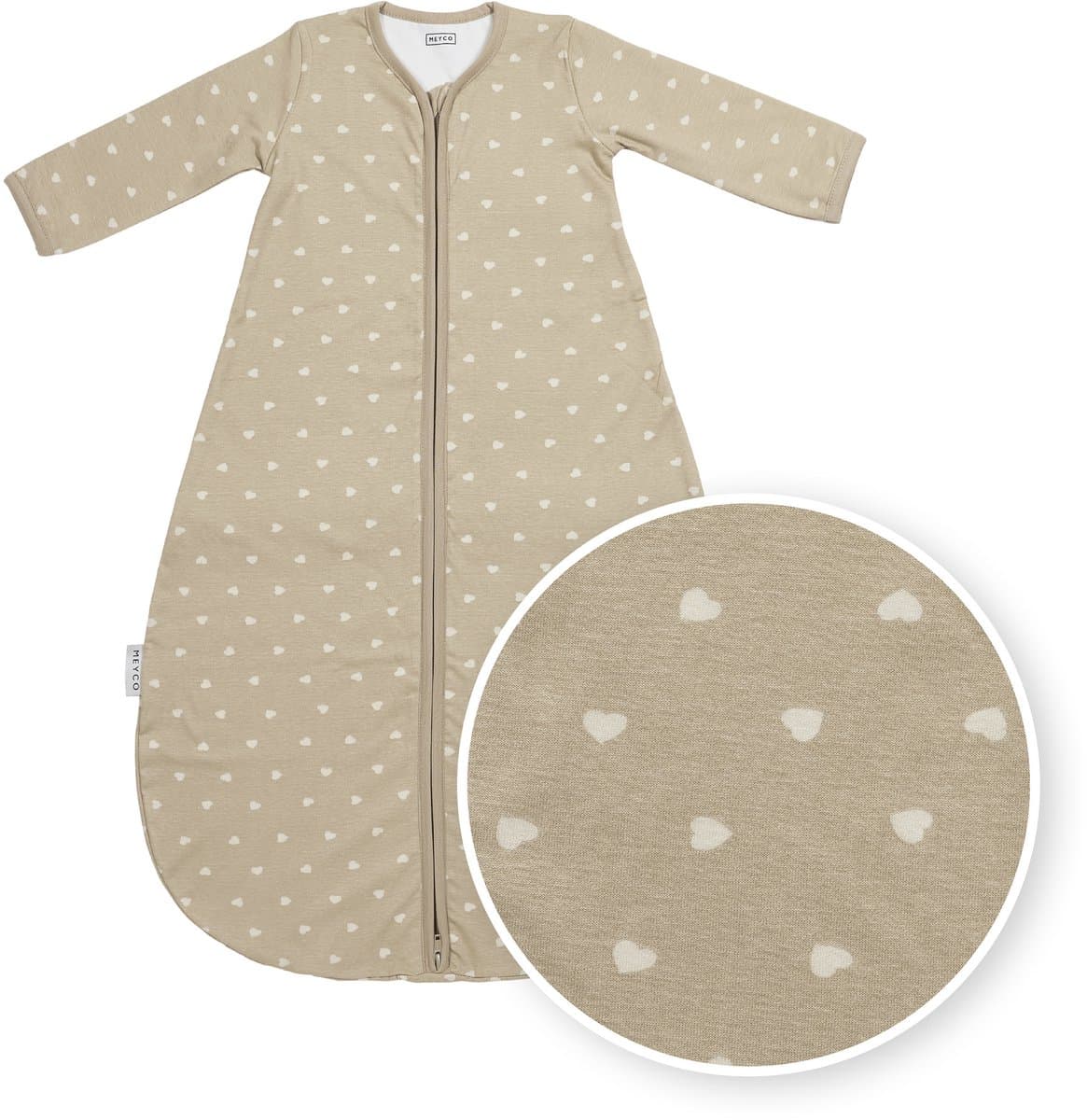 Meyco Baby Sweet Heart Baby Slaapzak Rond - Sand/Soft Sand - 70cm - 1.0 TOG (EAN: 4054703002775)