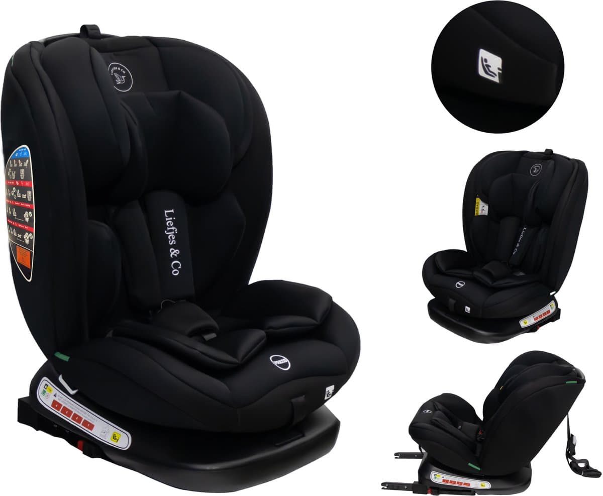Liefjes & Co Growsafe Autostoel – i-Size 4-in-1 – 360° Draaibaar – ISOFIX & Top Tether – Groep 0/1/2/3 (40–150 cm) (EAN: 8720364901943)