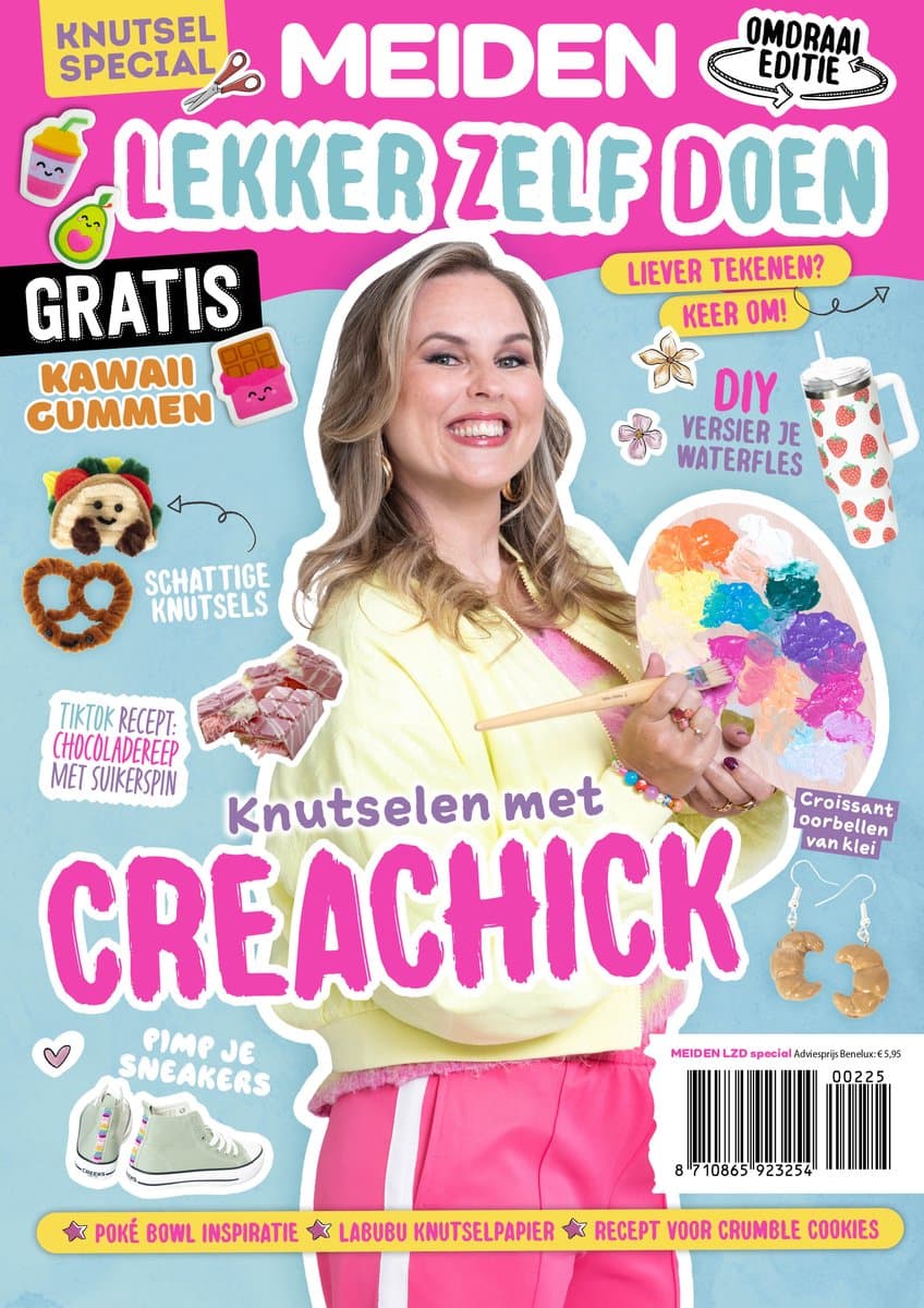 MEIDEN Lekker Zelf Doen 2 2025 - Tijdschrift met Creachick - Winterboek - Vakantieboek - DIY - Knutselen - Tips van Creachick - Creatief - Recepten - Puzzels - Puzzel - Quiz - Speelgoed Meisjes - Cadeau Meisje - zomerboek - Doeboek - Doe Boek (EAN...