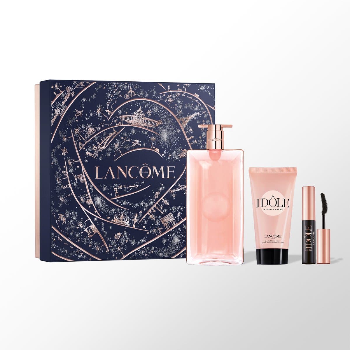 Lancôme Idôle - Geschenkset - Feesteditie - Parfum voor Dames - Eau de Parfum 50ml + Bodylotion 50ml + Lash Idôle Mascara Zwart Travel Size (EAN: 3614274331134): Waarom ik er meteen naar keek