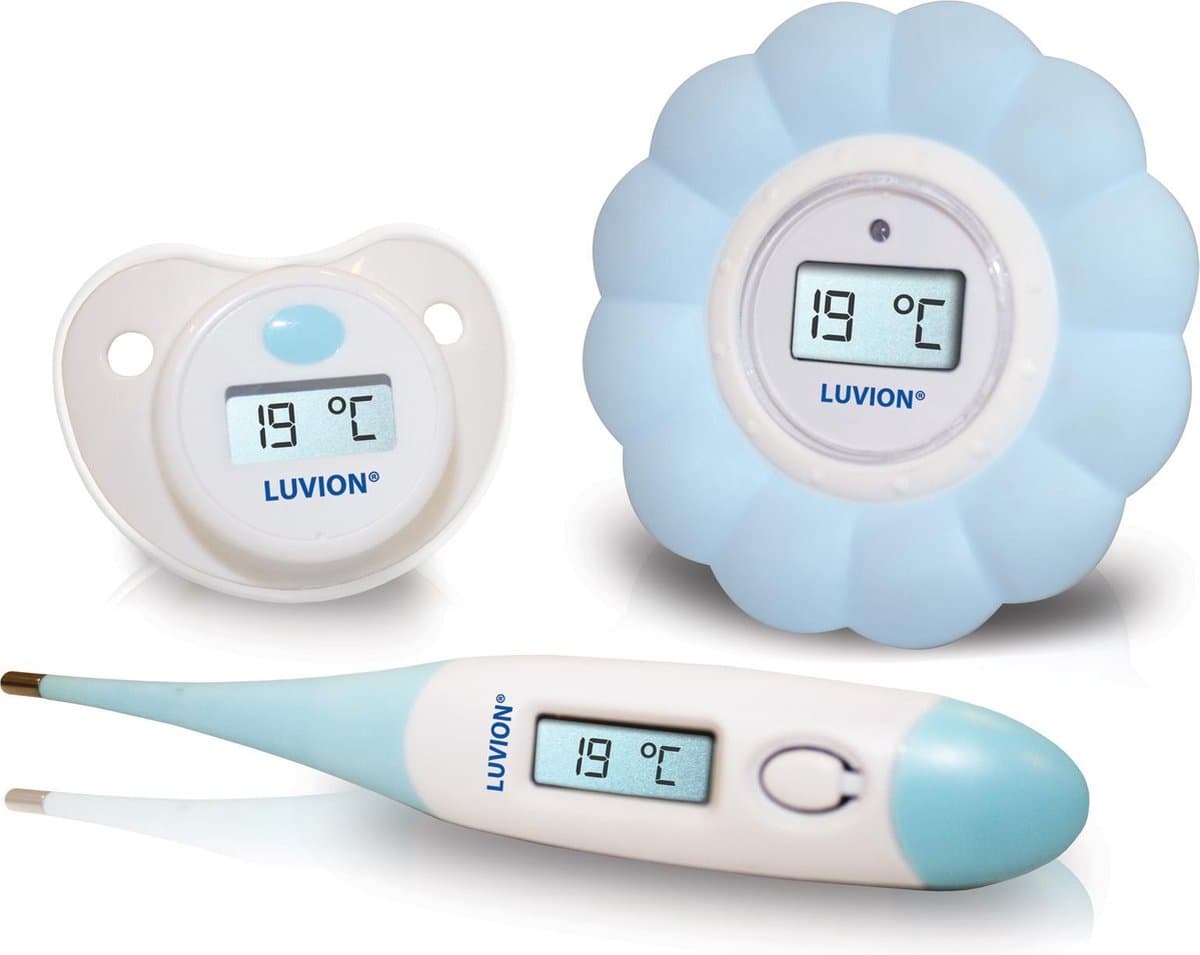 LUVION® 3 in 1 Baby Thermometer Set - Koortsthermometer - Bad / Water Thermometer - Speen Thermometer (EAN: 8717953050137): 🌟 Een warm welkom (en een warm apparaat)