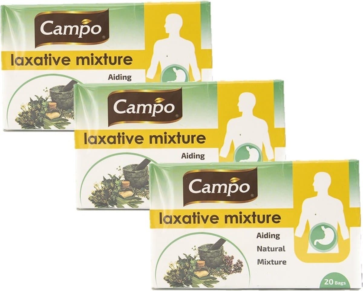 Campo Multipak Kruidenthee - Natuurlijke Laxerende Thee - 3 x 20 zakjes - Stoelgang bevorderend - Senna Thee (EAN: 8720908894304)