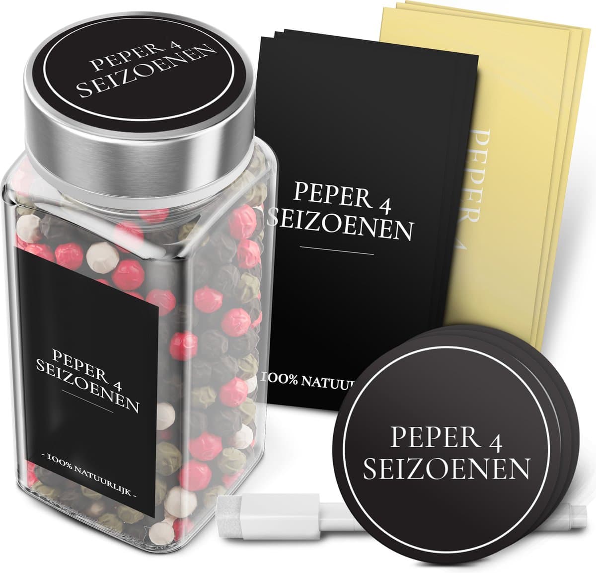 Soothe Kruiden Stickers voor Potjes – Kruiden Labels – Etiketten Kruiden – Nederlands – 144 Soorten Kruiden – Transparant & Zwart (EAN: 8720865582429)