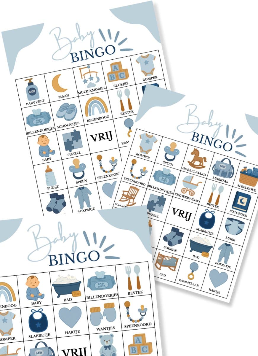 Babyshower Invulkaarten - 20 stuks - Babyshower Spelletjes - Babyshower Bingo - babyshower Jongen - Baby Blauw (EAN: 8721249279287): Waarom ik meteen verliefd werd