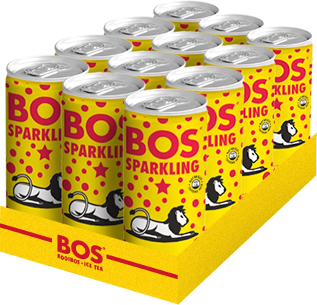 BOS Ice Tea - Sparkling Lemon - BIO - Rooibos - Tray 12 blikjes x 250ml (EAN: 6009880030668)