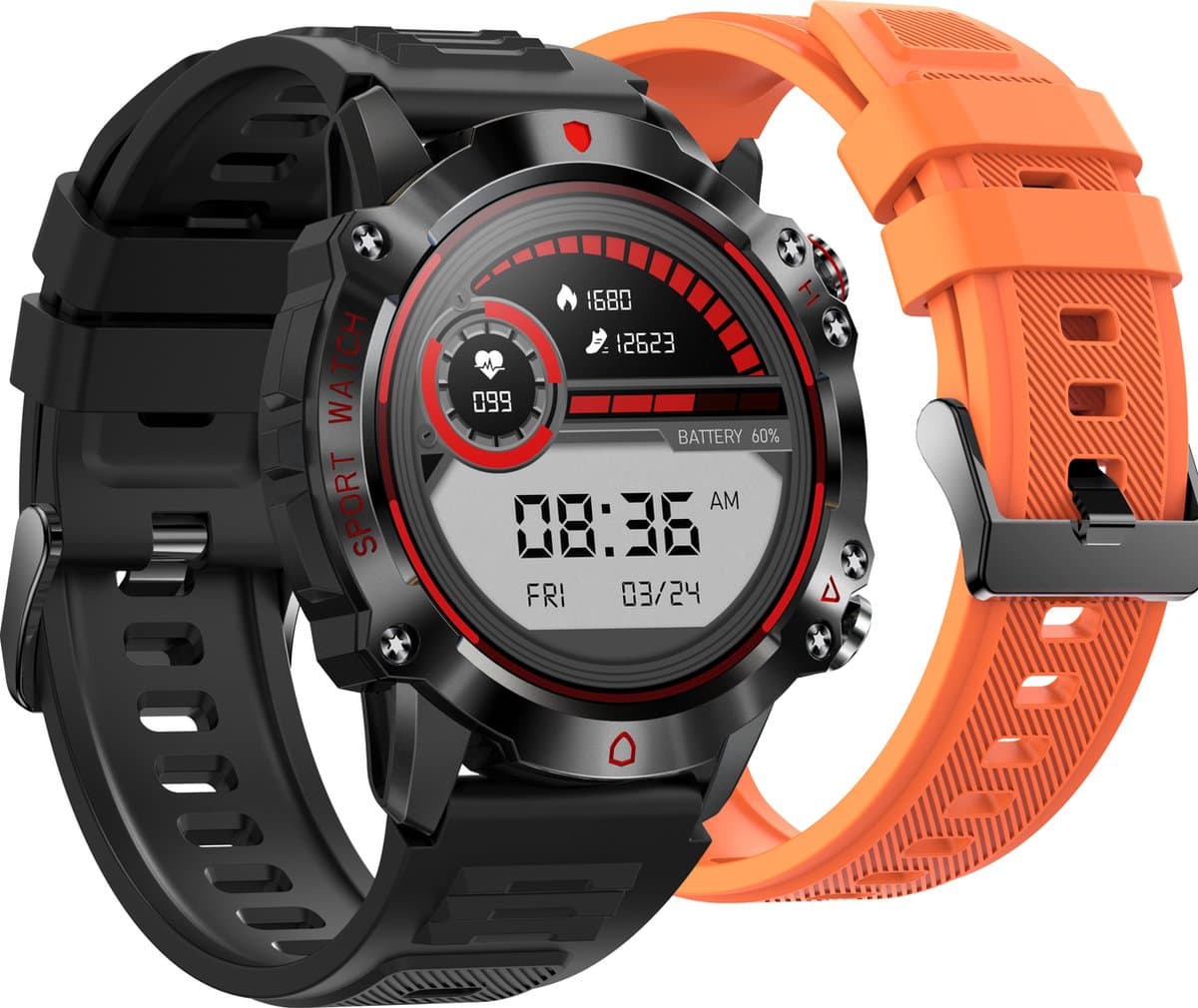 Phreeze WatchGo- Smartwatch Heren en Dames | Geschikt voor iOS en Android | Full HD | Notificaties | Gezondheidsanalyse | Sportanalyse | GPS koppeling | Bellen | Muziek/audio luisteren | Spelletjes | Ergonomisch | Nederlandstalig | Zwart (EAN: 872...