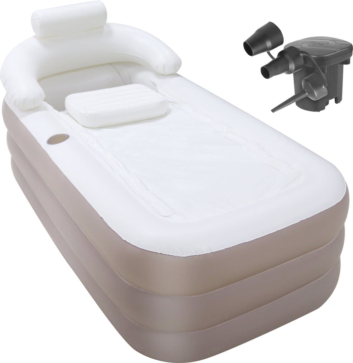 Mesa Living | Opblaasbaar ligbad | Opvouwbaar bad voor volwassenen | Opblaasbaar bad | Ligbad | Zitbad volwassenen | Opblaasbad | Bad | Badkuip (EAN: 8713667144551): De eerste indruk Een spa in een doosje 📦