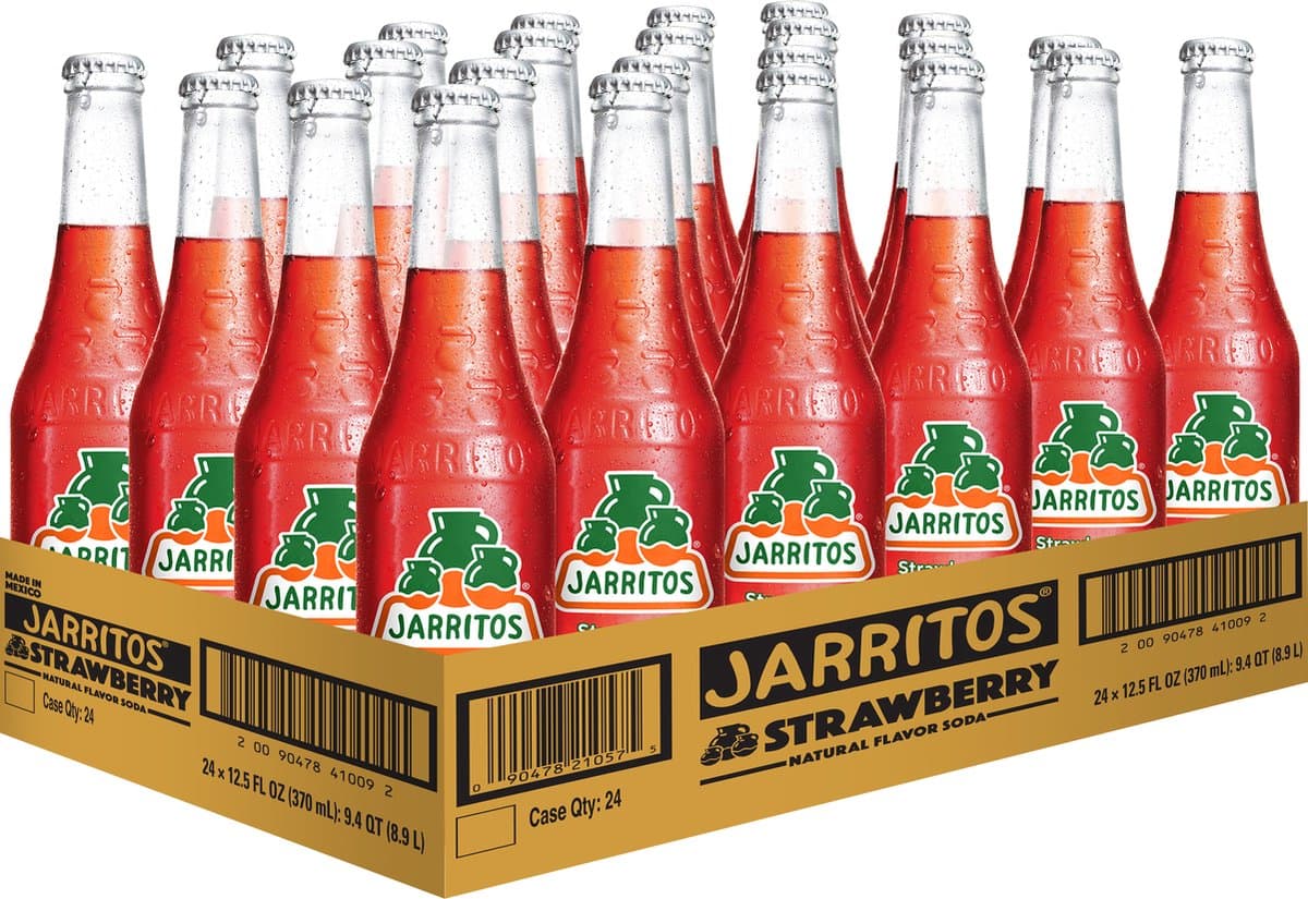 Jarritos Strawberry – Mexicaanse frisdrank met aardbei • 24×370 ml (EAN: 0090478000770)